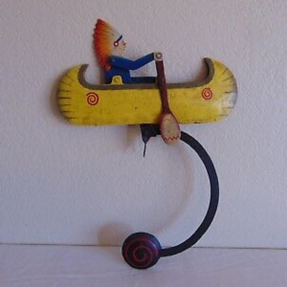 Authentic Model Indian in a Canoe Balance toy